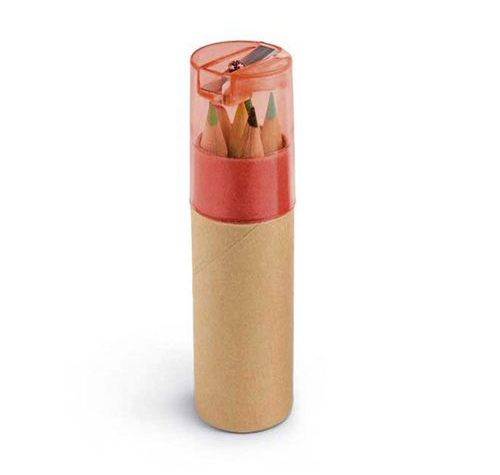 Комплект цветни дървени моливи - 6 броя