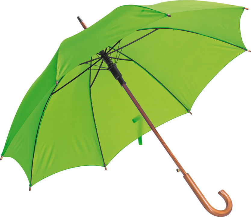 Автоматичен чадър с дървена дръжка