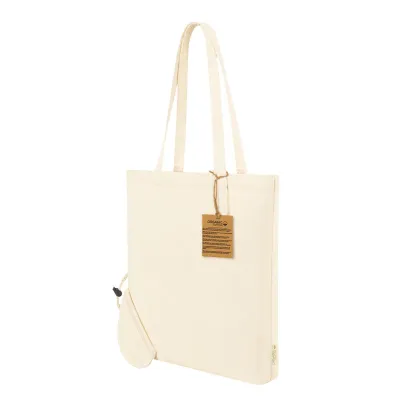 Сгъваема памучна чанта от органичен памук 120 г/м2